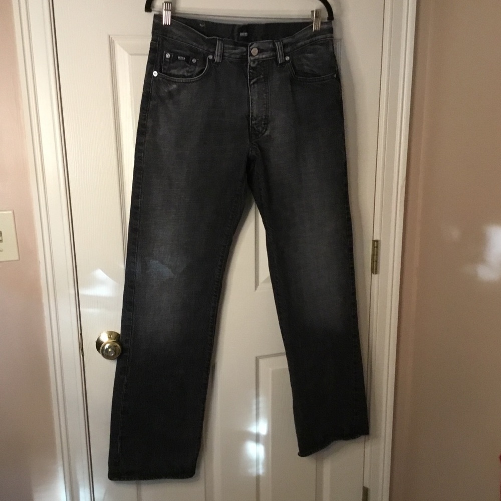 Boss by Hugo Boss Straight Texas Gray Jeans 34 x 34